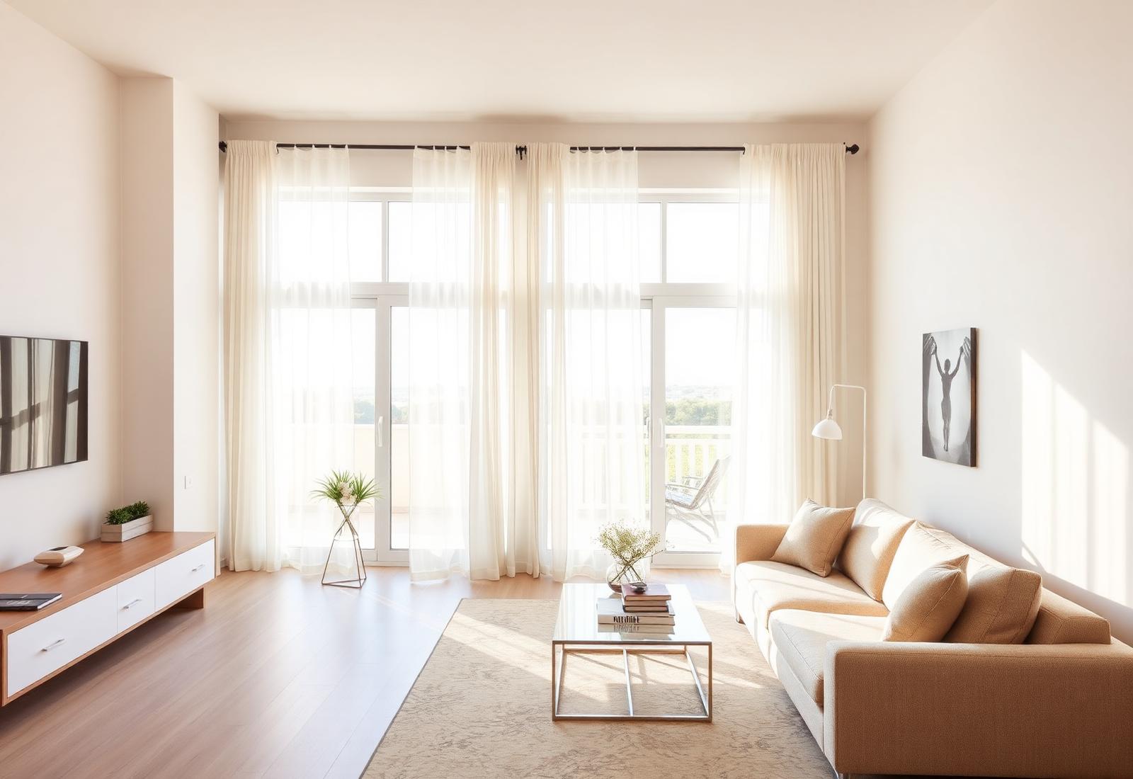 Bright modern apartment interior available for rent